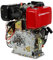 EBERTH 10 PS / 7,2 kW Dieselmotor mit 25,4 mm Ø Welle, E-Start, 20ah 12V Batterie, Standmotor mit Ölmangelsicherung, 4-Takt, 1 Zylinder, 406 ccm, Diesel Motor luftgekühlt, Kartmotor, Antriebsmotor
