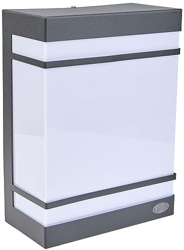 WOFI 4043.01.88.7000 A++ to B, Außenwandleuchten, Metall, 15 watts, E27, Anthrazit, 9 x 17.8 x 24.2 cm