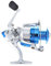 GMtes 5.2:1 8BB Faltfischen Spinning Reel, Rechts/Links Handle Rocker Bootsschicker Walfang Walzspule Freshwater Nylon Plastic,Blue,2000