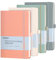 Compera Notizbuch A5 Liniert, Journal Notebook mit 176 Seiten Hardcover PU Notizbuch mit 100gsm Papier Notizbücher Liniert für Büro Schule Tagebuch für erwachsene 4er-Pack, Morandi-Farben