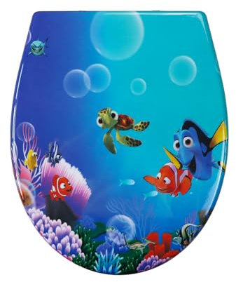 Fanmitrk Duroplast Toilet Seat Soft Close -Quick Release Toilet Lid with Top Fixing,Various Patterns to Choose from (UF819-41)