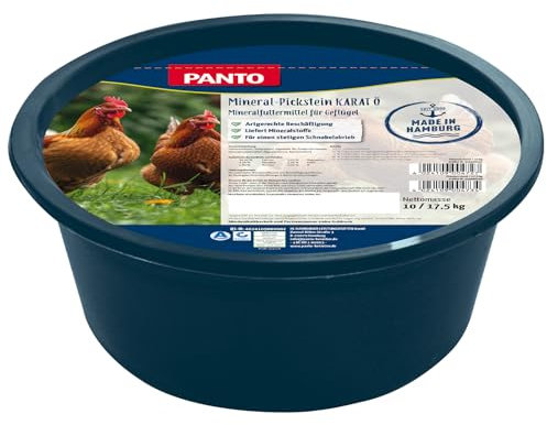 PANTO Mineral Pickstein für Hühner 10kg Karat Ö – Pickschale mit wichtigen Spurenelementen und Mineralien für Geflügel – Futterergänzung für Hühner