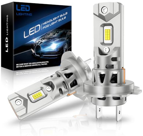 SHINYY Lampadine H7 led per Fari, 2025 Nuovo 24000LM 6500K Bianco Freddo Più Luminoso Alta Potenza Lampade H7 Led Abbaglianti Anabbaglianti per Sostituzione Alogene, Pack da 2