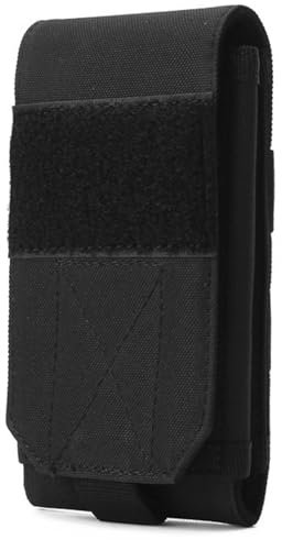 Army Mobile Phone Belt Pouch, Universal Tactical Molle Black Army Bag For Mobile Phone Belt Pouch Holster Cover Case Compatible iPhone 13 PRO X XS Max XR 7 8 6/6s Plus Samsung Galaxy S10 S9 S8