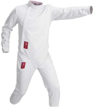 PHATM 350N Fencing Jacket Uniform Suit (Pants/Jacket/Vest Sets) Left-hand Fencer Fencing Training Protective Suit for Foil Epee Saber(#52)