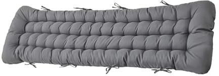 Impermeable Colchonetas para Tumbonas de Jardin, Cojin Silla Jardin con Corbata, Cojín de Repuesto para Silla de Terraza, para Exteriores, Jardín, Patio, Playa(Dark Gray)
