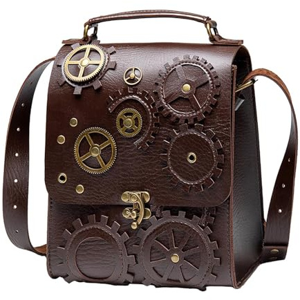 Sac en cuir - Boloso réglable en cuir PU, bandoulière portable avec deux compartiments, rangement pratique pour tablette, portefeuille, clés, banque d'énergie | pour v