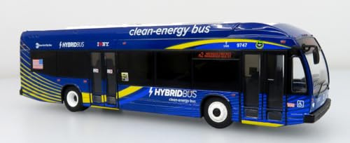 Nova LFSH Transit Bus-MTA NYC Transit Hybrid Dimensions 5 Long 1 Wide and 1 Tall. Iconic Replicas 1/87 Scale