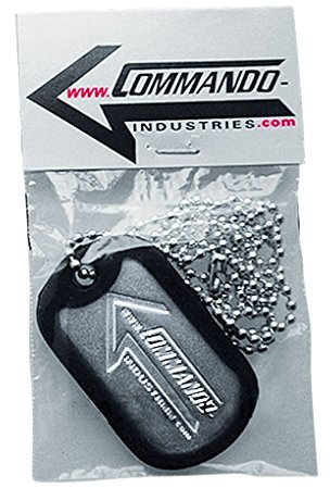 Commando Industries Plaque d'identité type dogtag US Army Argent Avec silencieux et chaînes