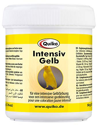 Quiko Intensive Yellow 100 g - Supplementary food for all birds with yellow factor - For intensive yellow colouring and colour intensification of the plumage - Suitable for canaries, forest birds etc.