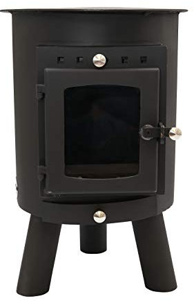 Outbacker Hygge Oval Tent Stove – 4.5kW Wood Burner with Large Cooking Surface | Portable 18kg Camp Stove for Bell Tents, Tipis, Yurts & Garden Buildings