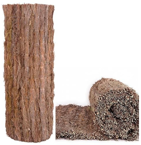 Suinga Brezo Ocultación Máxima 1,20 x 3 m | Cerramiento Natural de Brezo | Valla de Ocultación 100% para Jardin y Terraza | Malla de Brezo Rustica