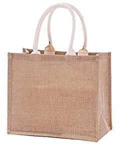 Phantasy Natürliche Jute-Tasche, wasserdichte natürliche Jute-Tasche für Damen zum Beziehen, tragbare Einkaufstasche, Strandtasche, B5 = 31*27*16, 31*27*16