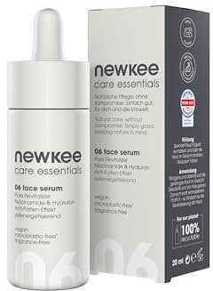 newkee face serum (20ml), Hyaluron Gesicht Serum mit pflegendem Soforteffekt- Gesichtsmaske mit Niacinamide Serum zur täglichen Gesichtspflege - Anti Aging und Antifaltencreme