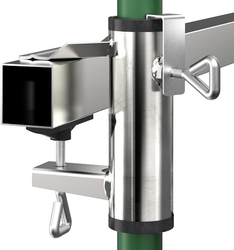 4smile Sonnenschirmhalter Balkongeländer - Metall Sonnenschirm Halterung Balkon, flexibel montierbar - Kompakte Schirmhalterung Balkongeländer ersetzt Sonnenschirmständer Balkon