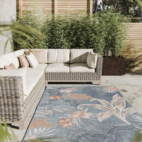 Interiyou Outdoor Teppich Wetterfest Florenz - 200x300 cm Multicolor - Wasserfest für Balkon, Terrasse, Garten - Outdoorteppich passend auch für Wohnzimmer, Schlafzimmer und Küche - Aussenteppich