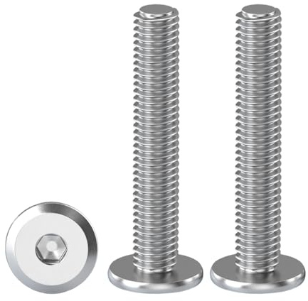 Drenky Viti Testa Piatta M5, Viti a Testa Piatta con Esagono Incassato, 20 Pezzi Viti a Testa Semicircolare In Acciaio Inox A2 V2A M5 X 40 mm Viti Di Connessione Per Mobili, Viti a Macchina