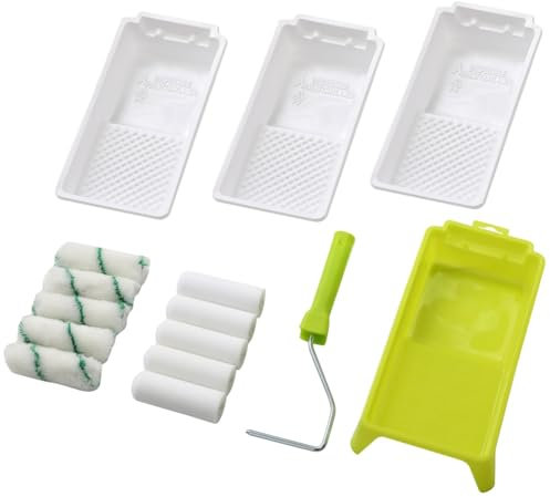 KACPLY Farbwannen-Set, 10,2 cm, Farbwalzeneinlage, Farbwanne, Einweg, 3 Stück, Farbwanneneinlagen