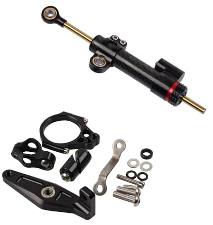 MOQIAOSEIKO Estabilizador de dirección Compatible con YAMAHA MT09 XSR900 MT-09 MT 09 XSR 900 700 2021-2023 2024 2025 Soporte de montaje del amortiguador dirección la motocicleta estabilizador Tambaleo