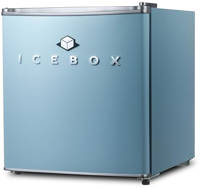 ICEBOX 1.7 Cu. Ft. Compact Refrigerator, ENERGY STAR Certified Small Refrigerator, Single Door Mini Fridge with Chiller Compartment, R600a Refrigerant, IBCR17SLT, Slate Blue