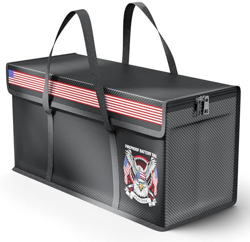 BeasTrek Electric Dirt Ebike Battery Bag,LiFePO4 Lithium Battery Fireproof Bag,Explosion-proof for Charging and Storage,Compatible with Talaria/Surron/Light Ultra bee(16.5 * 6.7 * 7.8in)