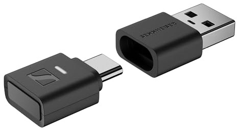 Sennheiser BTD 700 Bluetooth USB-dongel – aptX Lossless, Auracast, Plug & Play ljudsändare för hörlurar och högtalare – ultra-låg latens, Bluetooth 5.4, USB-C och USB-A kompatibel