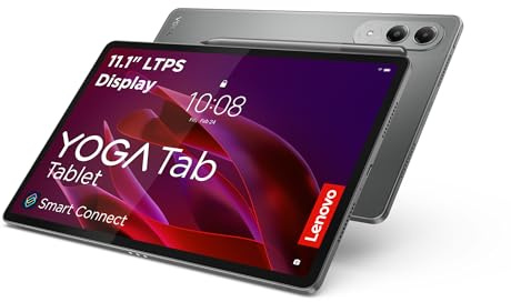 Lenovo Yoga Tab Tablet | 11.1 3.2K LTPS Display | 16:10 | Qualcomm Snapdragon 8 Gen 3 | 12GB RAM | 256GB Speicher | Qualcomm Adreno 750 Grafik | Android 15 | Luna Grau | Inkl. Lenovo Tab Pen Pro