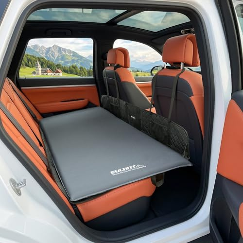 EULANT Matelas Auto-gonflant pour Prolonger la Banquette Arrière de Voiture, À Gonflage Automatique Matelas Voiture Arriere avec Mousse Haute Résilience, Lit de Voyage Portable pour SUV, 140×60×5cm