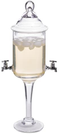 Glass Absinthe Fountain 1.2L (Case of 4) – Traditional Absinthe Drip Fountain with Tap for Preparing & Serving Absinthe