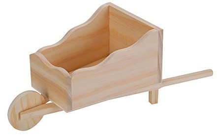 Fioriera Carriola, hobby creativi, decoupage, cm 30x15x11h, in legno