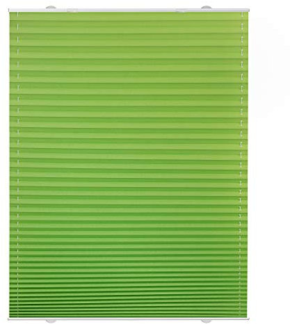 Lichtblick Plissee Haftfix, ohne Bohren, Montage mit Saugnäpfen, lichtdurchlässig, blickdicht, mit eleganter Crushed Optik, für Fenster, Türen und feststehende Glaselemente Grün,50 cm x 130 cm (B x L)