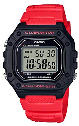 Casio Men Digital Quartz Watch with Resin Strap W-218H-4BVCF