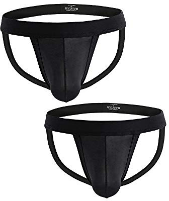 Billtop Herr jockstrap underkläder sexiga män string underkläder, Svart 2, M