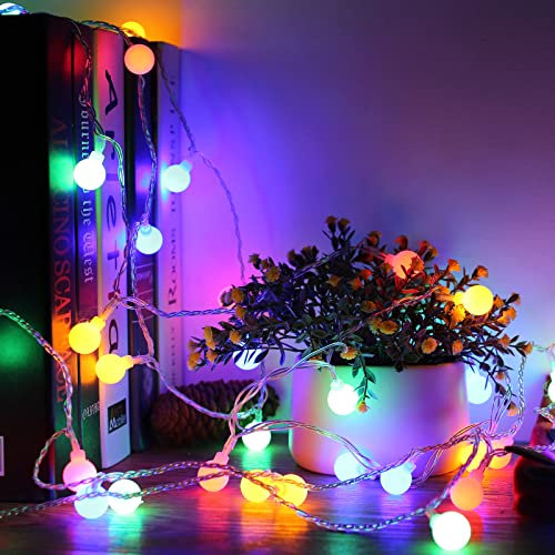 Lepro 100er LED Kugel Lichterkette Bunt 13M, Partybeleuchtung Außen mit Stecker, 8 Modi und Merk Funktion, ideale Partylichterkette für Innen, Hochzeit, Party Deko usw. Mehrfarbig