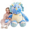 IKASA Groß Dinosaurier Triceratops Kuscheltier Riesen Stofftier, 78cm Gross Plüschtier Riesige Plüsch Spielzeug,Geschenk für Kinder