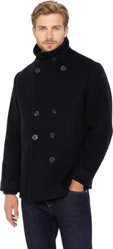 Schott NYC Seacoat - Caban da uomo, navy scuro, S