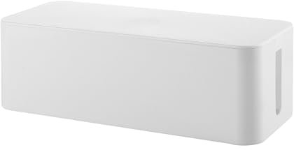 MIRATIC Organizador de Cables con Ranuras de Ventilación y Fondo Antideslizante Tamaño: 407/134 / 154 mm (Blanco)