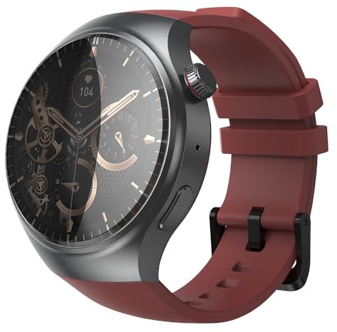 Rainbuvvy 4G LTE Smart Watch Phone 1.43 pulgadas pantalla SL8541E Android 8.1 2GB RAM 16GB ROM 950mAh Watch Phone App Playstore/Email Reply/Call/WiFi/GPS Smartwatch (Rojo)