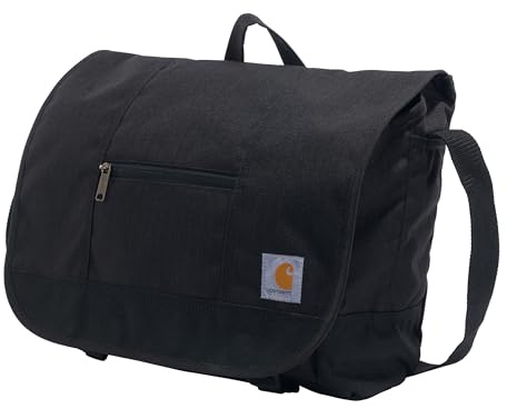 Carhartt Uni, Langlebig, Wasserabweisend, arbeitstasche Kuriertasche, Ripstop Messenger Bag (Schwarz)