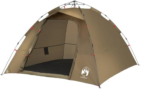 vidaXL Tente de pêche 4 Personnes Vert Olive libération Rapide, Tente de Camping, Tente de Jardin, abri d'extérieur, abri de pêche, abri de Camping