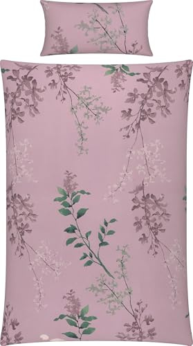 Erwin Müller Bettwäsche Winter-Jersey Mauve-Altrosa Größe 1x 155x200 cm + 1x 40x80 cm