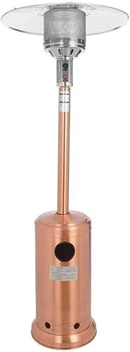 Radiateurs De Terrasse Chauffage Au Gaz for Terrasse Extérieure, Chauffage De Terrasse sur Pied avec Roues for Usage Commercial Et Résidentiel, Système De Triple Protection, Chauffage Rapide(Gold)