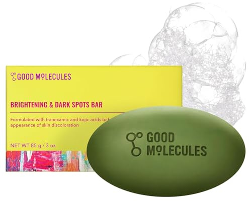 Good Molecules Brightening & Dark Spots Bar - Soap Free Face and Body Bar - Tranexamic, Kojic Acids and Niacinamide to Target Dark Spots - Skin Care