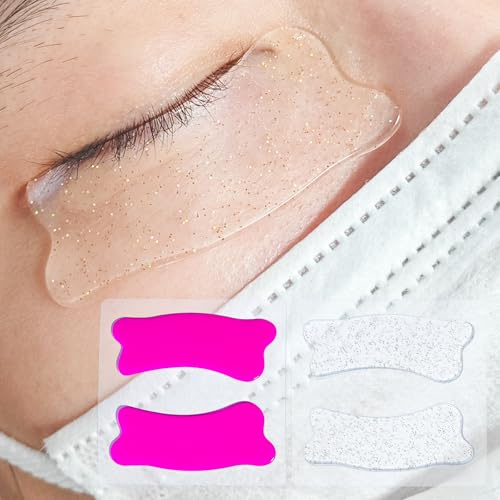 PERMANIA Lash Lift Shields, Korean Lash Lift Shields Flat, Silicone Under Eye Patches for Lash Perm & Tint & Eyelash Extensions, 2 Pairs Soft and Reusable Eyelash Beauty Tools for Salon and Home Use