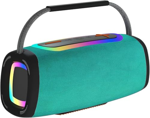 Matast Portable Bluetooth Speaker with 24W Stereo Sound, BassUp, BT5.3, 24-Hour Playtime, IP6 Waterproof Wireless Pairing Speaker with Built-In Mic, GREEN