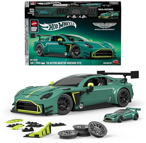 Mattel Brick Shop Hot Wheels ’24 Aston Martin Vantage GT3 Building Set