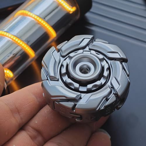 Stress Relief Metal Fidget Spinner for Adults, EDC Fidget Spinner with Open Armor Design & Smooth Spin. Cool Office Desk Toy for Focus, a Premium Fidget Toy for Teens & Adults.