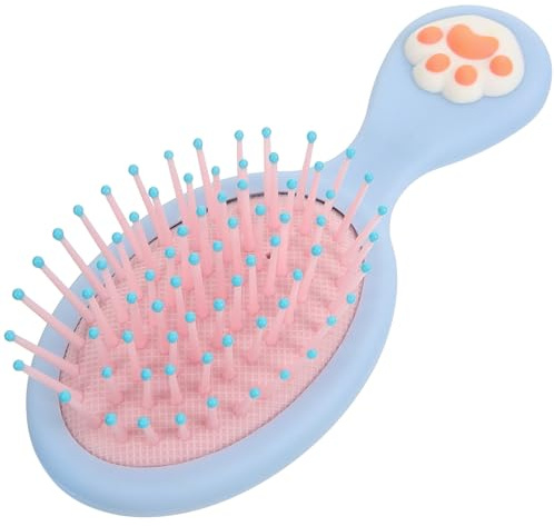 VINTORKY Cat Brush Small Hair Brush for Girl with Soft Bristles and Sturdy Abs Material Cute Cat Claw Design and Gentle Scalp Care Random Color