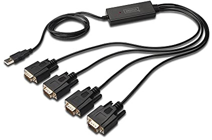 DIGITUS Serieller Adapter USB zu RS-232 4 Anschlüsse