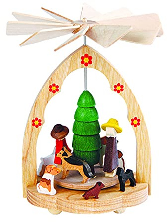 Alexander Taron 1710 Richard Glaesser Mini Pyramid-Dog School-4.25 H W x 3.25, Brown